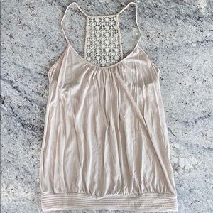 SPAGHETTI STRAP LACE RACERBACK TANK!